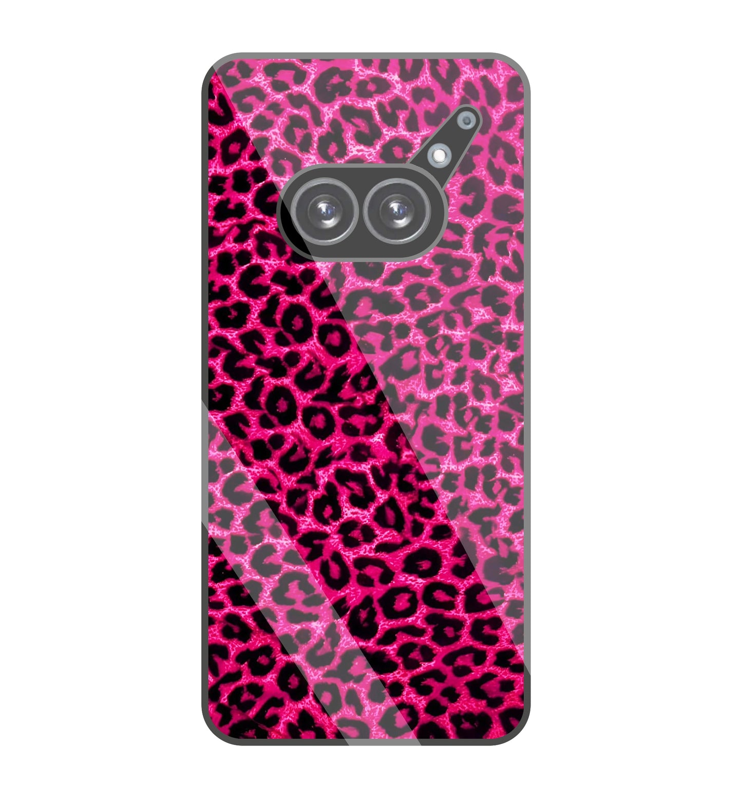 Pink Leopard glass Case For Nothing Phone 2A