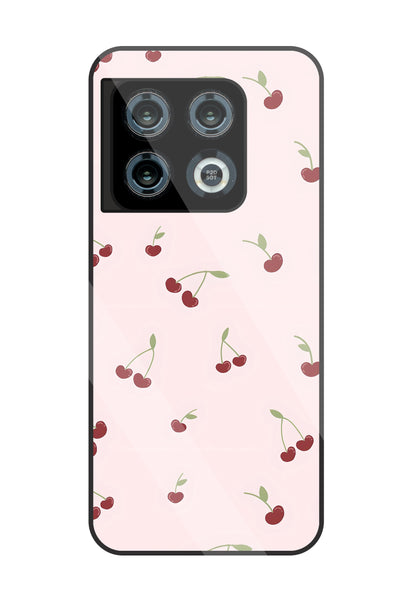 Pink Cherry Glass Case For OnePlus 10 Pro