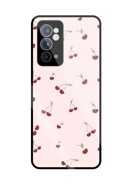 Pink Cherry Glass Case For OnePlus 9RT