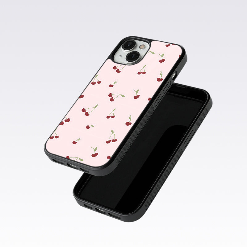 Pink Cherry Glass Case For OnePlus 9RT