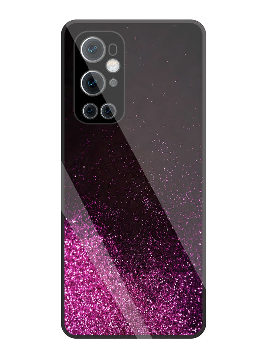 Pink Glitters Glass Case For OnePlus 9 Pro