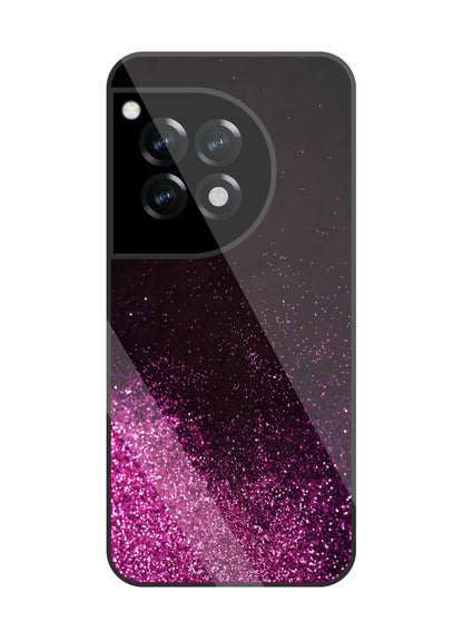 Pink Glitters Glass Case For OnePlus 12R