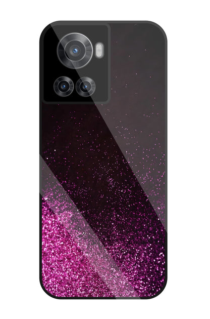 Pink Glitters Glass Case For OnePlus 10R