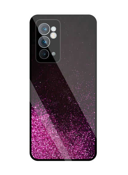 Pink Glitters Glass Case For OnePlus 9RT