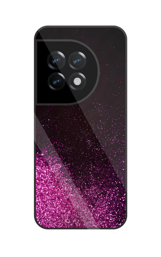 Pink Glitters Glass Case For OnePlus 11R