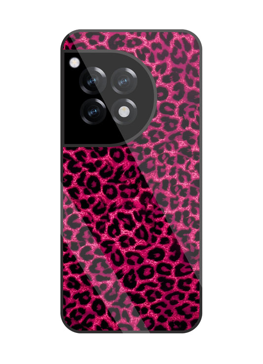 Pink Leopard Glass Case For OnePlus 12R