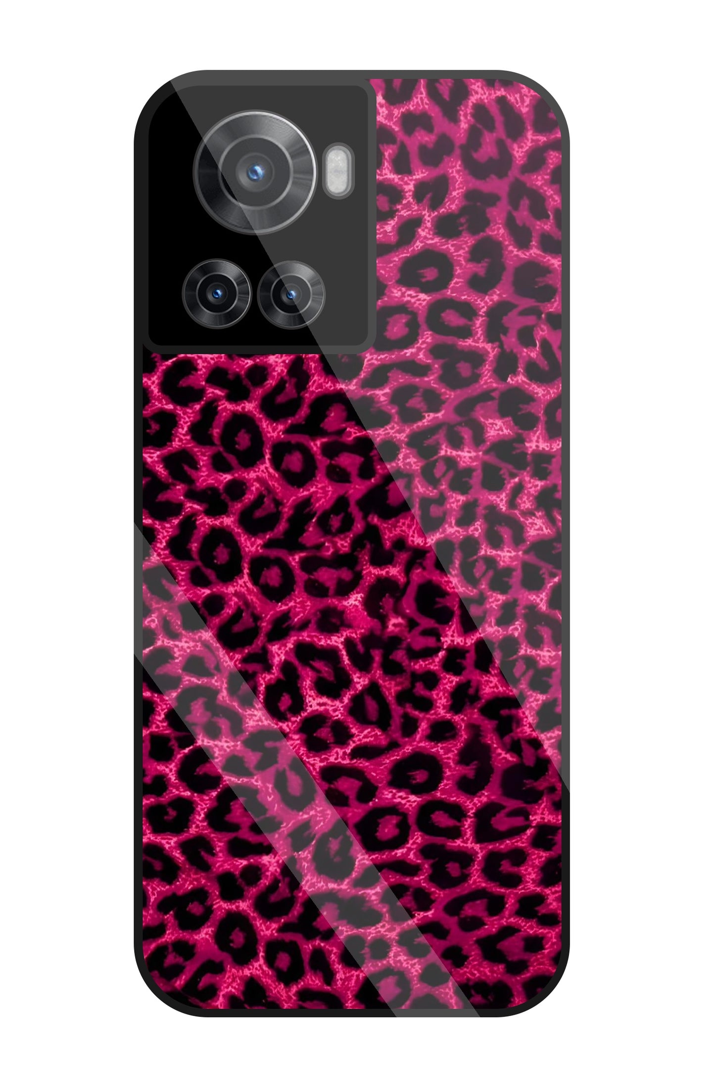 Pink Leopard Glass Case For OnePlus 10R