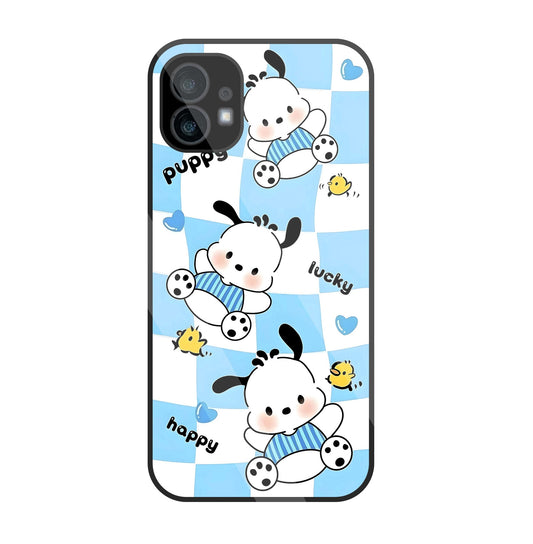 Pochacco Puppy Blue Glass Case For Nothing Phone 1