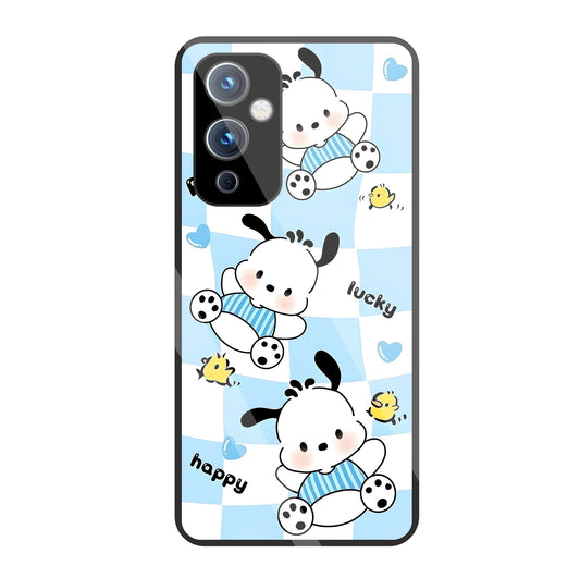 Pochacco Puppy Blue Glass Case For OnePlus 9