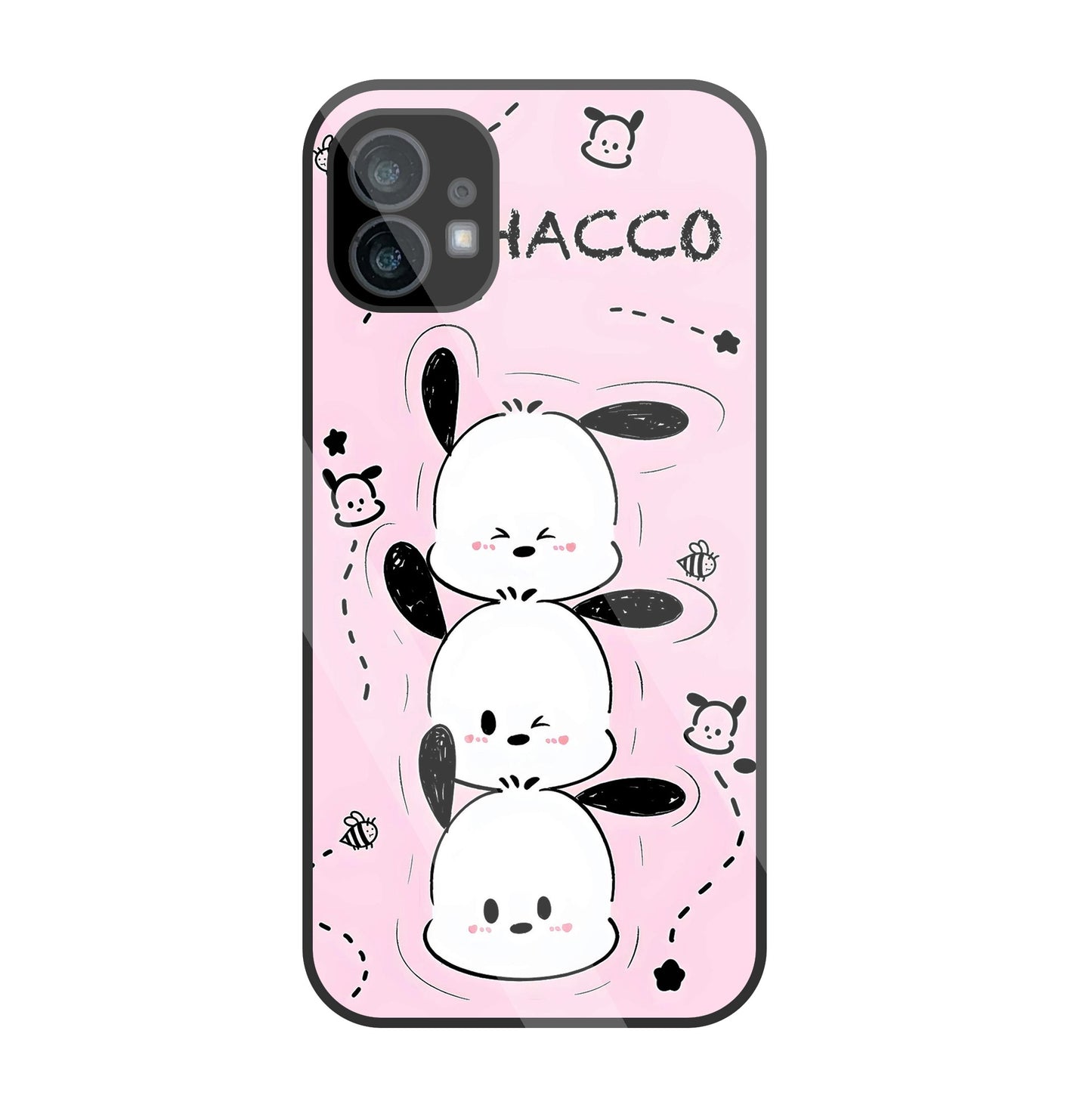 Pochacco Puppy Pink Glass Case For Nothing Phone 1