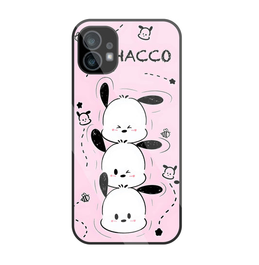 Pochacco Puppy Pink Glass Case For Nothing Phone 1