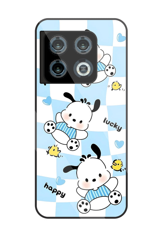 Pochacco Puppy Blue Glass Case For OnePlus 10 Pro