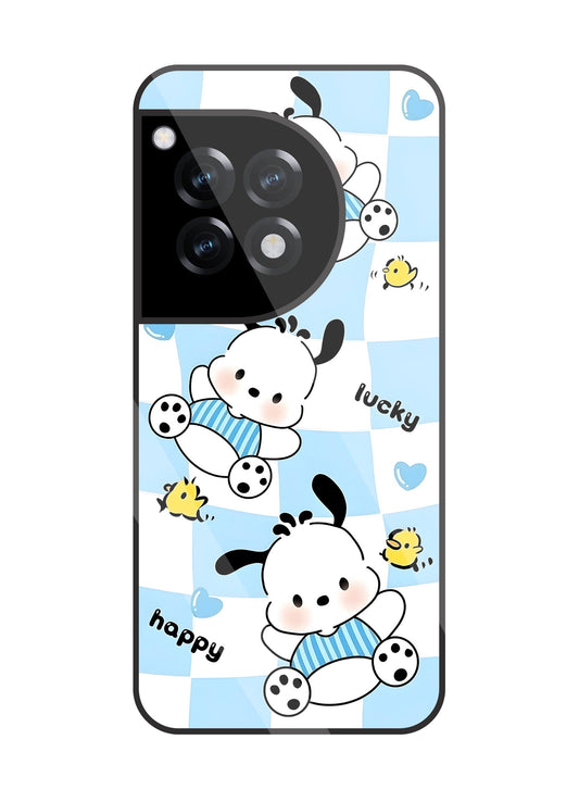 Pochacco Puppy Blue Glass Case For OnePlus 12R