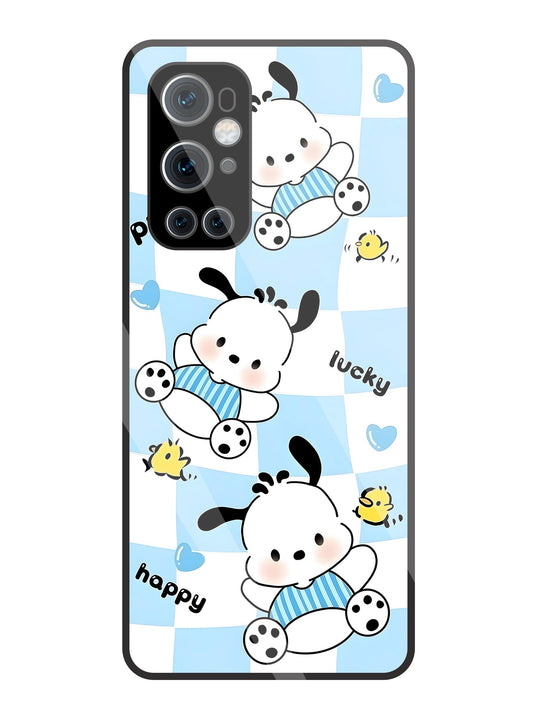 Pochacco Puppy Blue Glass Case For OnePlus 9 Pro