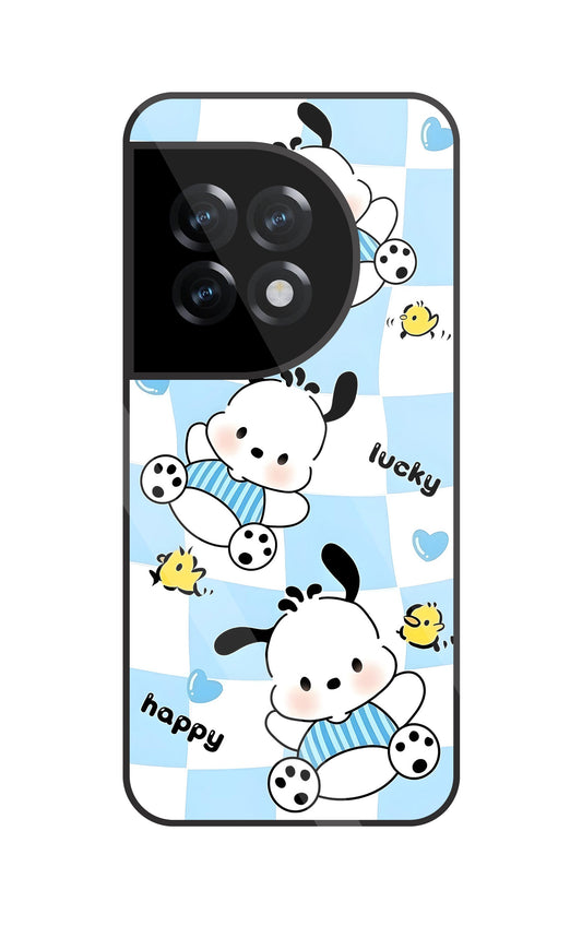 Pochacco Puppy Blue Glass Case For OnePlus 11R