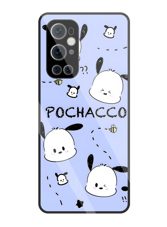 Pochacco Puppy Levender Glass Case For OnePlus 9 Pro