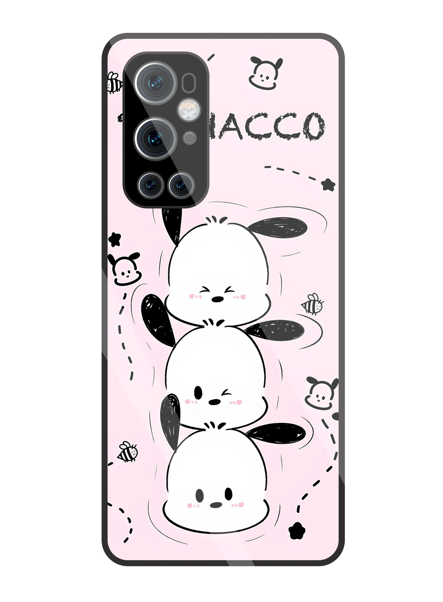 Pochacco Puppy Pink Glass Case For OnePlus 9  Pro