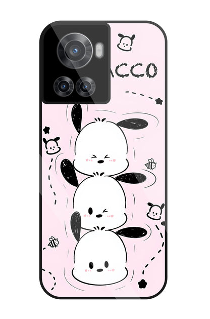 Pochacco Puppy Pink Glass Case For OnePlus 10R