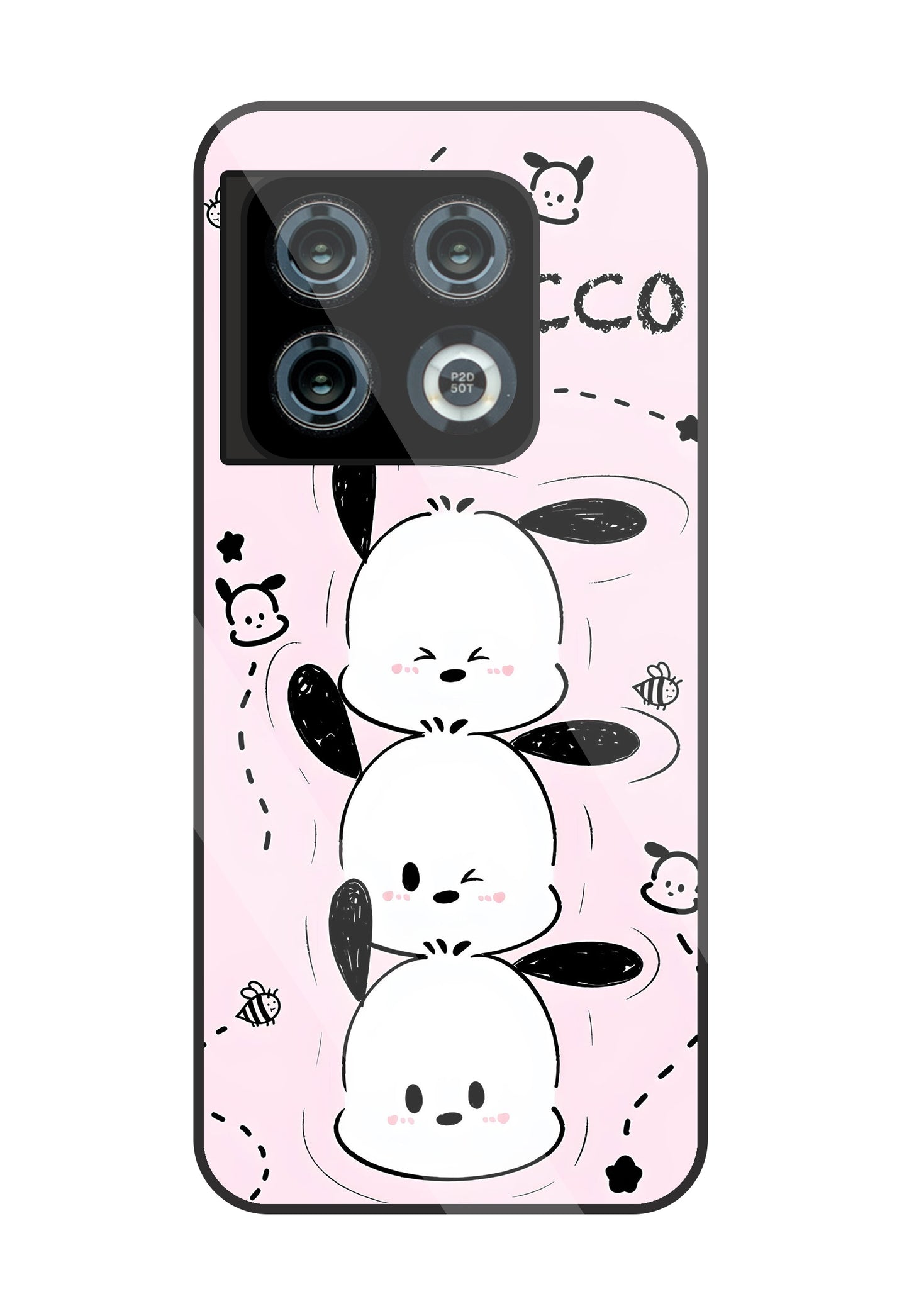 Pochacco Puppy Pink Glass Case For OnePlus 10 Pro