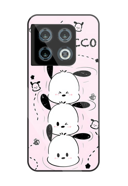 Pochacco Puppy Pink Glass Case For OnePlus 10 Pro