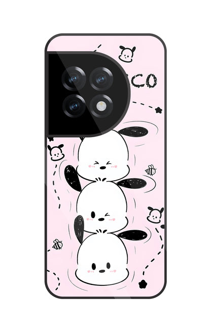 Pochacco Puppy Pink Glass Case For OnePlus 11R