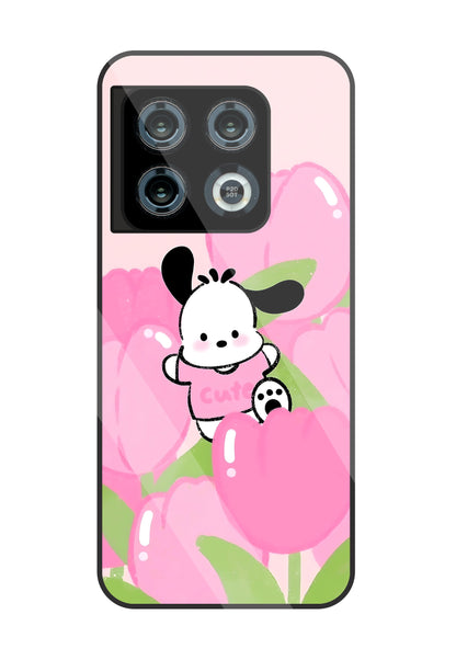 Pochacco Puppy & Rose Glass Case For OnePlus 10 Pro