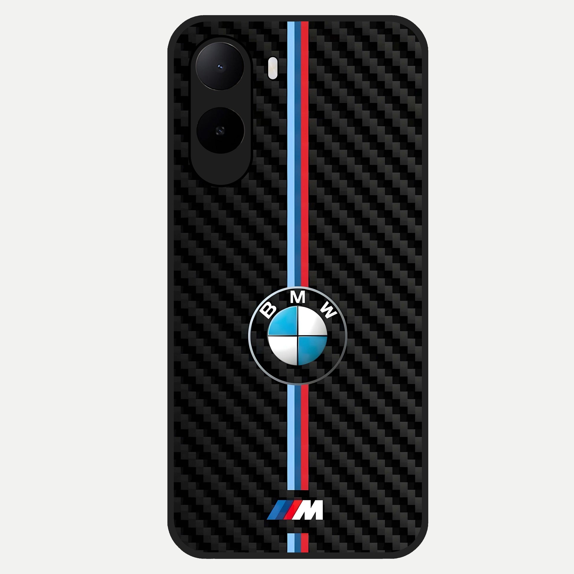  BMW Pattern Glass Case For Poco C85x back cover – full design glossy printed glass finish