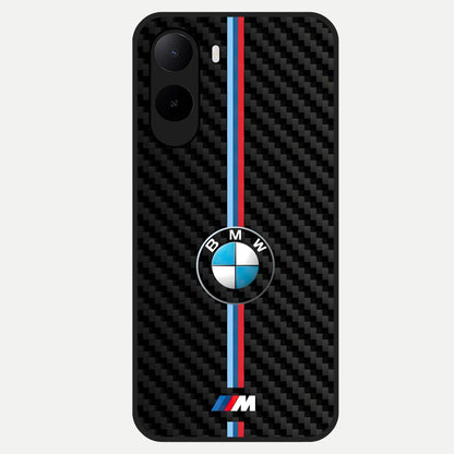  BMW Pattern Glass Case For Poco C85x back cover – full design glossy printed glass finish
