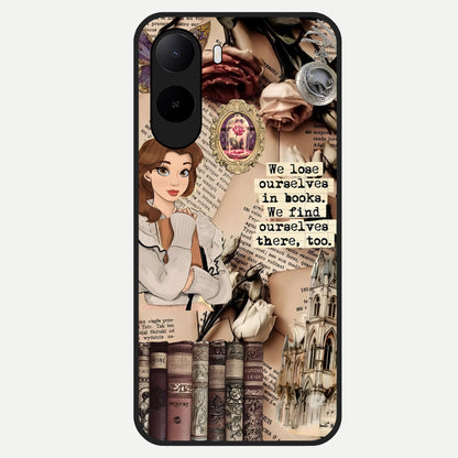  Bookish Dream World Glass Case For Poco C85x back cover – full design glossy printed glass finish