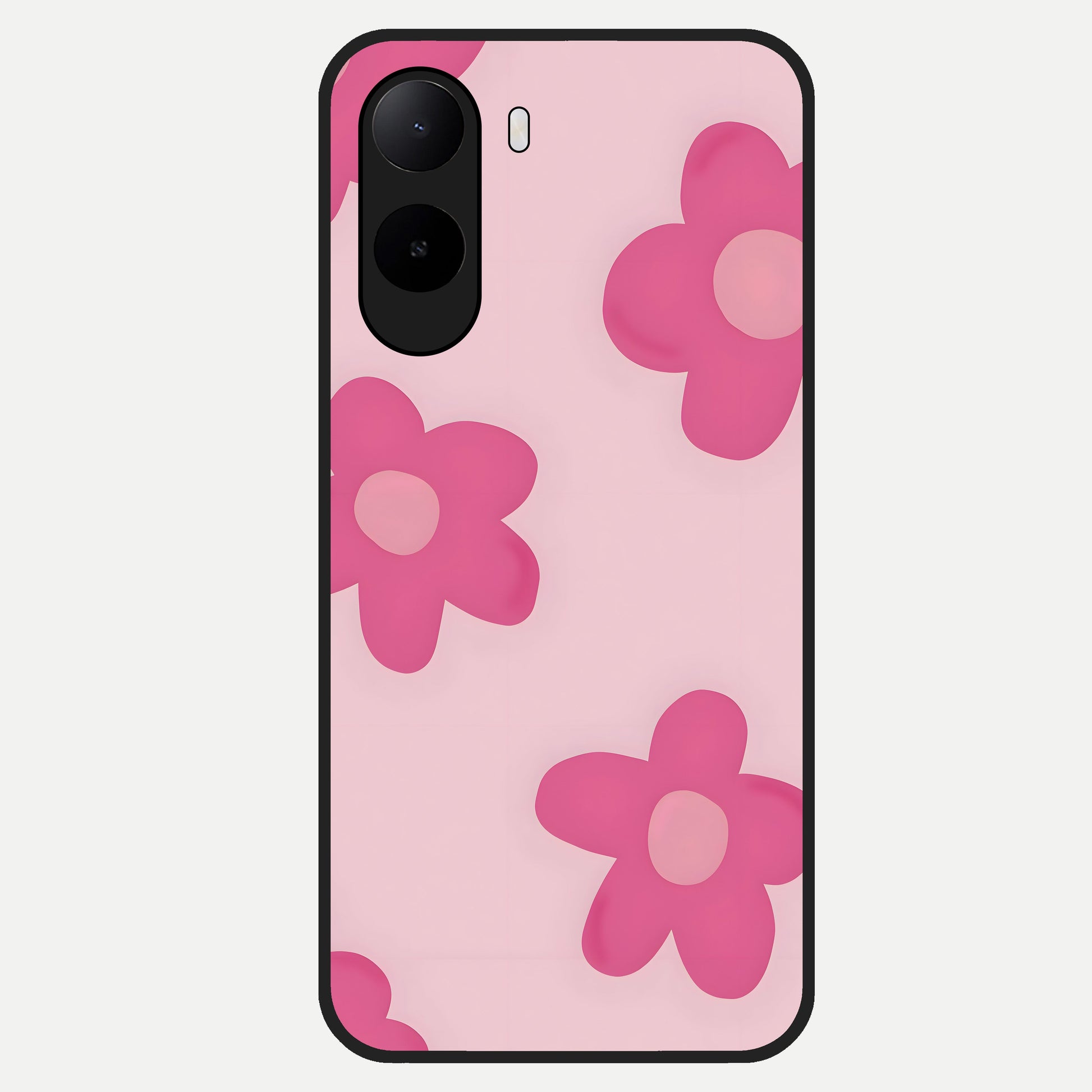  Candy Bloom Dreams Glass Case For Poco C85x back cover – full design glossy printed glass finish