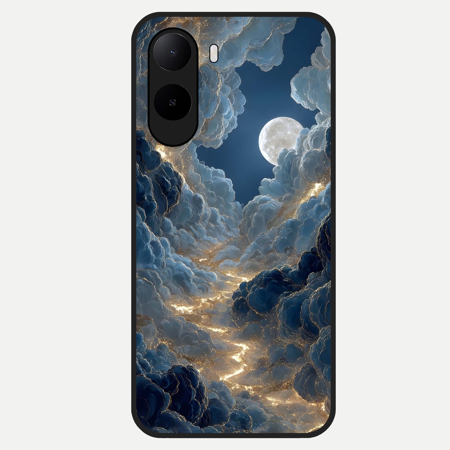  Celestial Cloud Road Glass Case For Poco C85x back cover – full design glossy printed glass finish