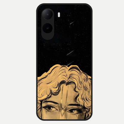  Celestial Gods Plan Glass Case For Poco C85x back cover – full design glossy printed glass finish