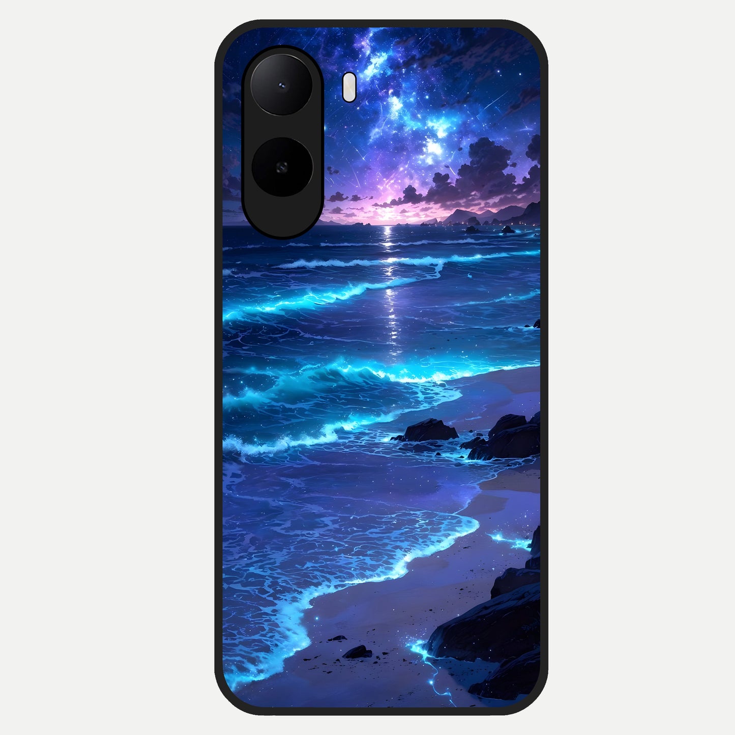  Classic Damn Look Glass Case For Poco C85x back cover – full design glossy printed glass finish