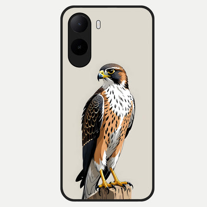  Clever Eagle Glass Case For Poco C85x back cover – full design glossy printed glass finish