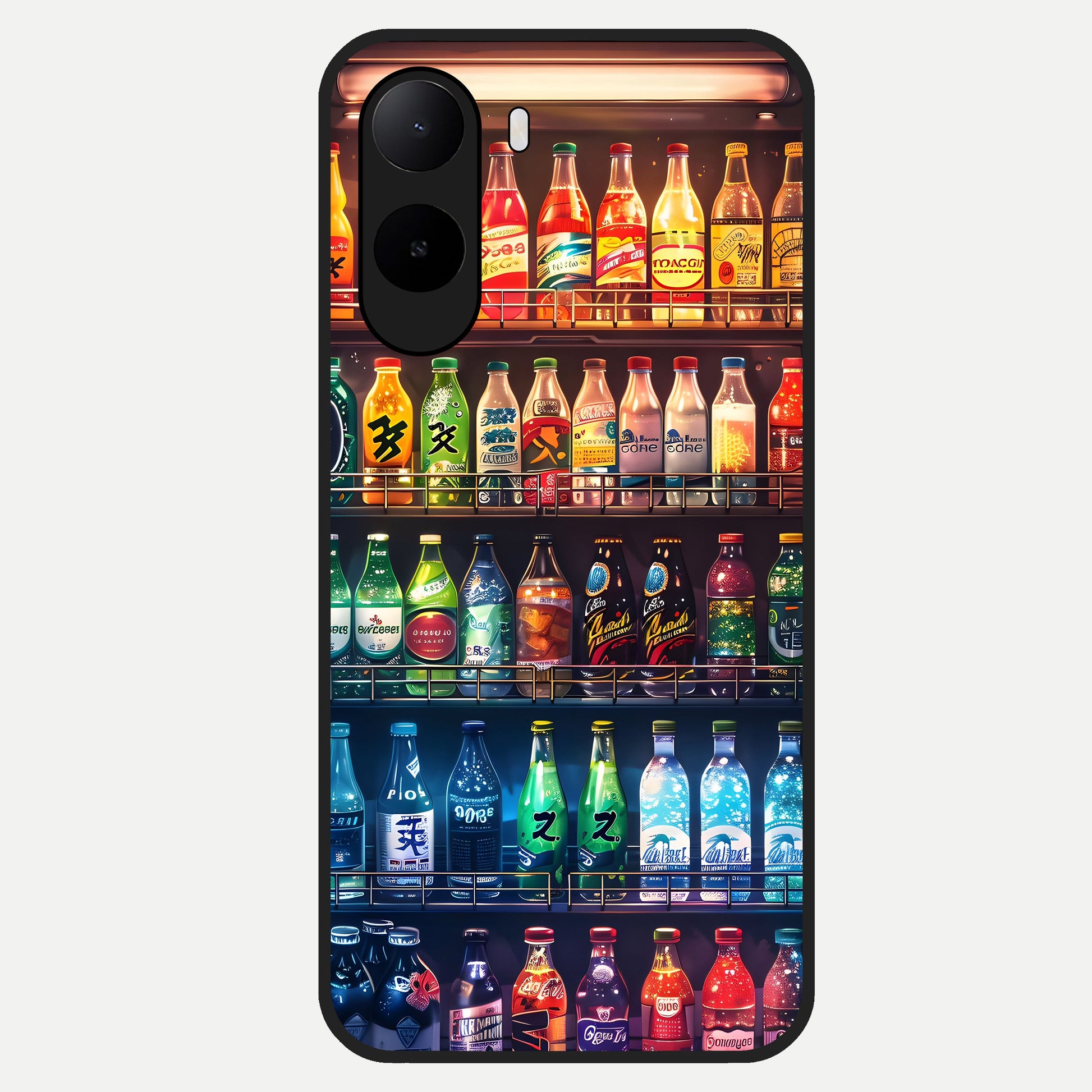  Colorfull Tree Glass Case For Poco C85x back cover – full design glossy printed glass finish