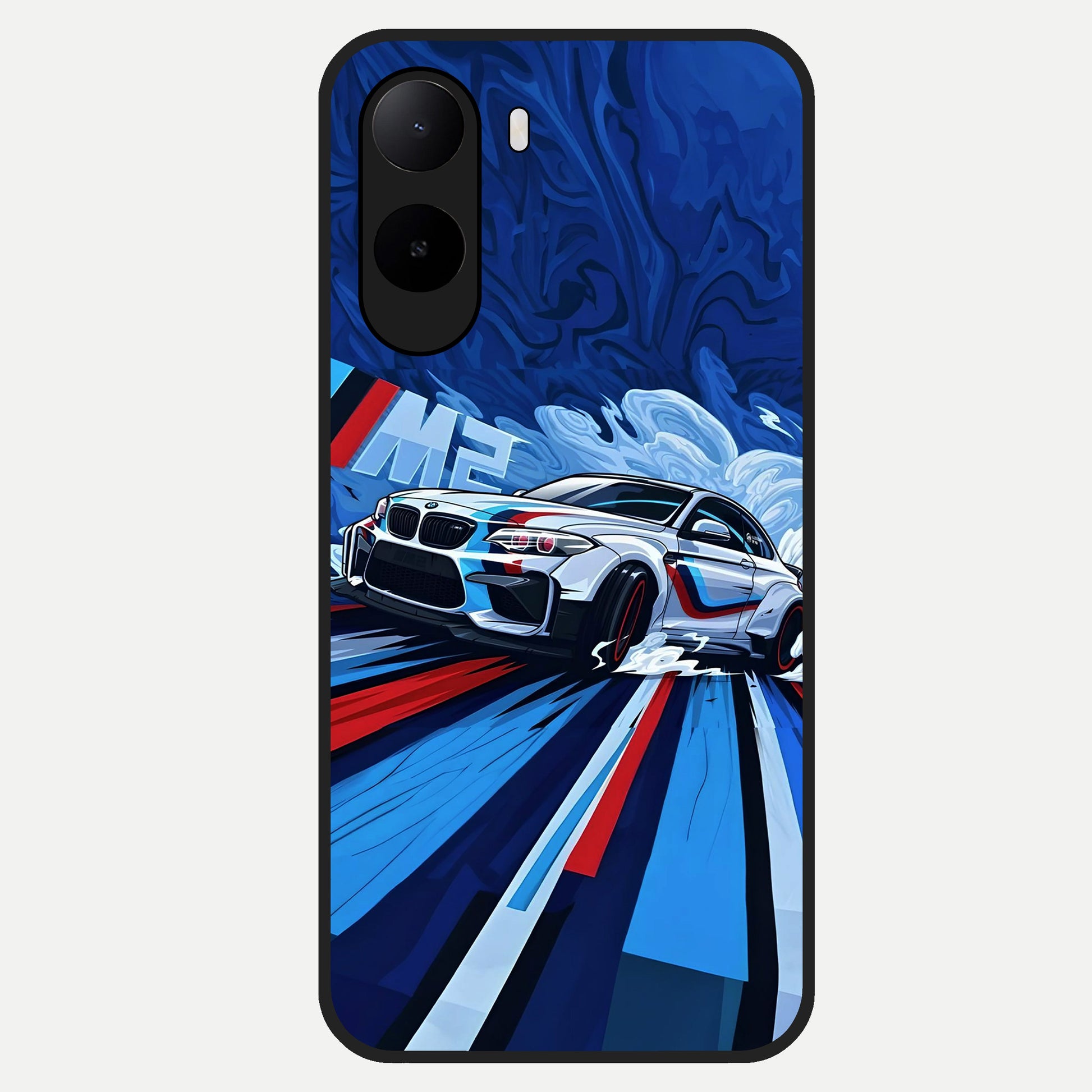  Drift Power Rush Glass Case For Poco C85x back cover – full design glossy printed glass finish