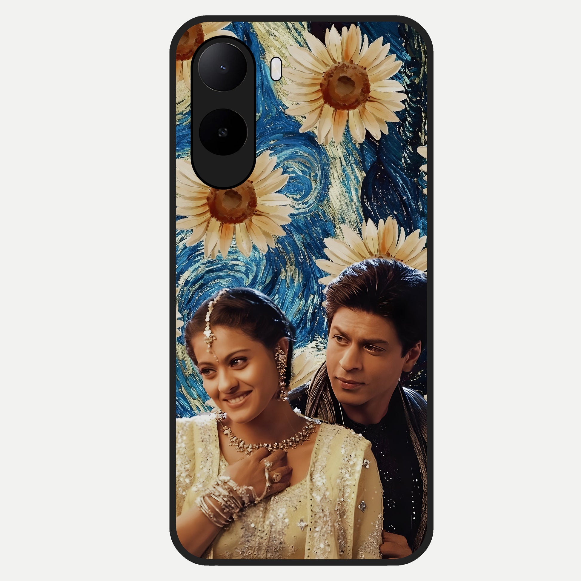  Eternal Love Story Glass Case For Poco C85x back cover – full design glossy printed glass finish