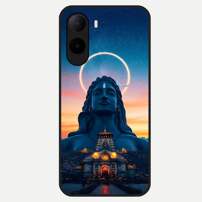  Eternal Shiva Aura Glass Case For Poco C85x back cover – full design glossy printed glass finish