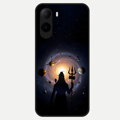 Galactic Shiva Vision Glass Case For Poco C85x back cover – full design glossy printed glass finish