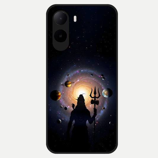  Galactic Shiva Vision Glass Case For Poco C85x back cover – full design glossy printed glass finish