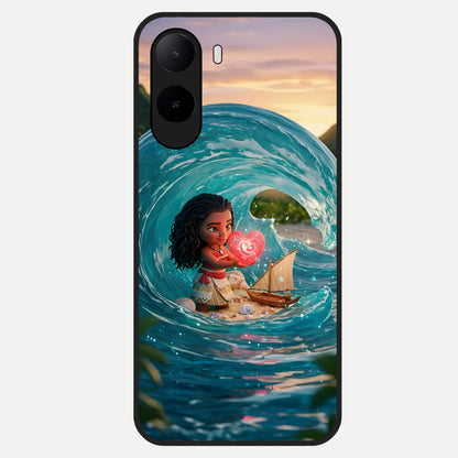  Heart of Ocean Glass Case For Poco C85x back cover – full design glossy printed glass finish