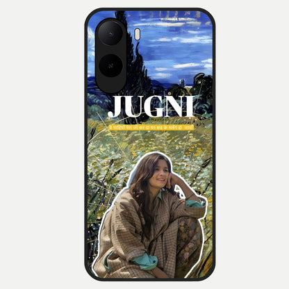  Jugni Soul Vibes Glass Case For Poco C85x back cover – full design glossy printed glass finish