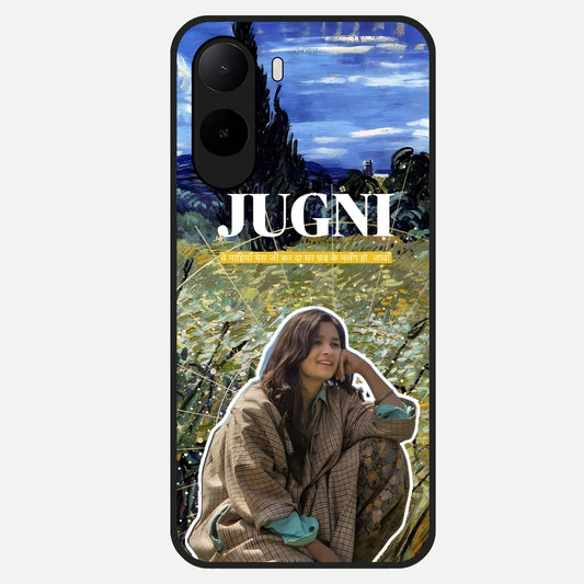  Jugni Soul Vibes Glass Case For Poco C85x back cover – full design glossy printed glass finish