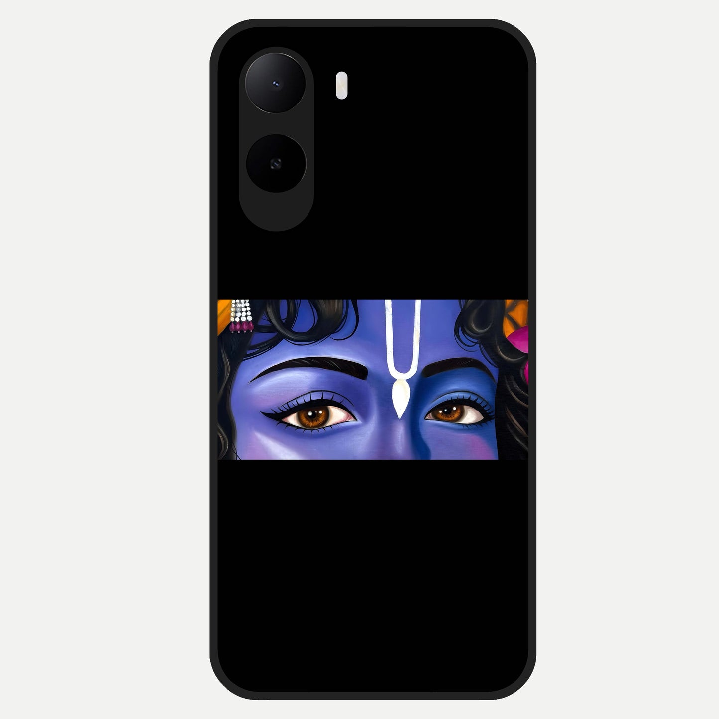  Krishna Eye Glass Case For Poco C85x back cover – full design glossy printed glass finish