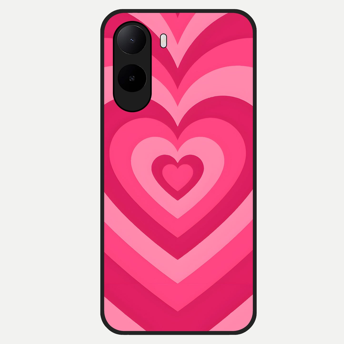  Layered Love Hearts Glass Case For Poco C85x back cover – full design glossy printed glass finish