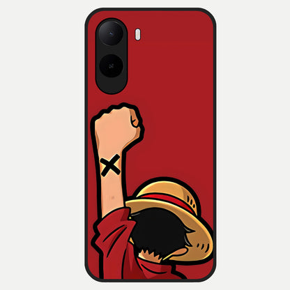  Luffy X Spirit Glass Case For Poco C85x back cover – full design glossy printed glass finish