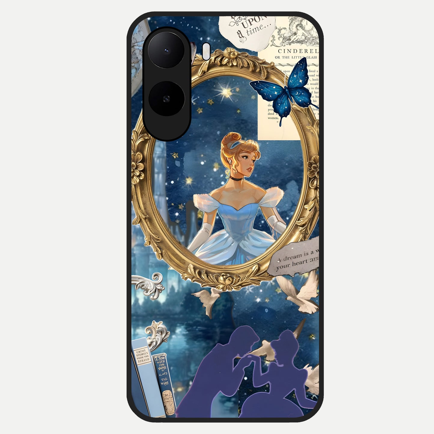  Midnight Queen Glass Case For Poco C85x back cover – full design glossy printed glass finish
