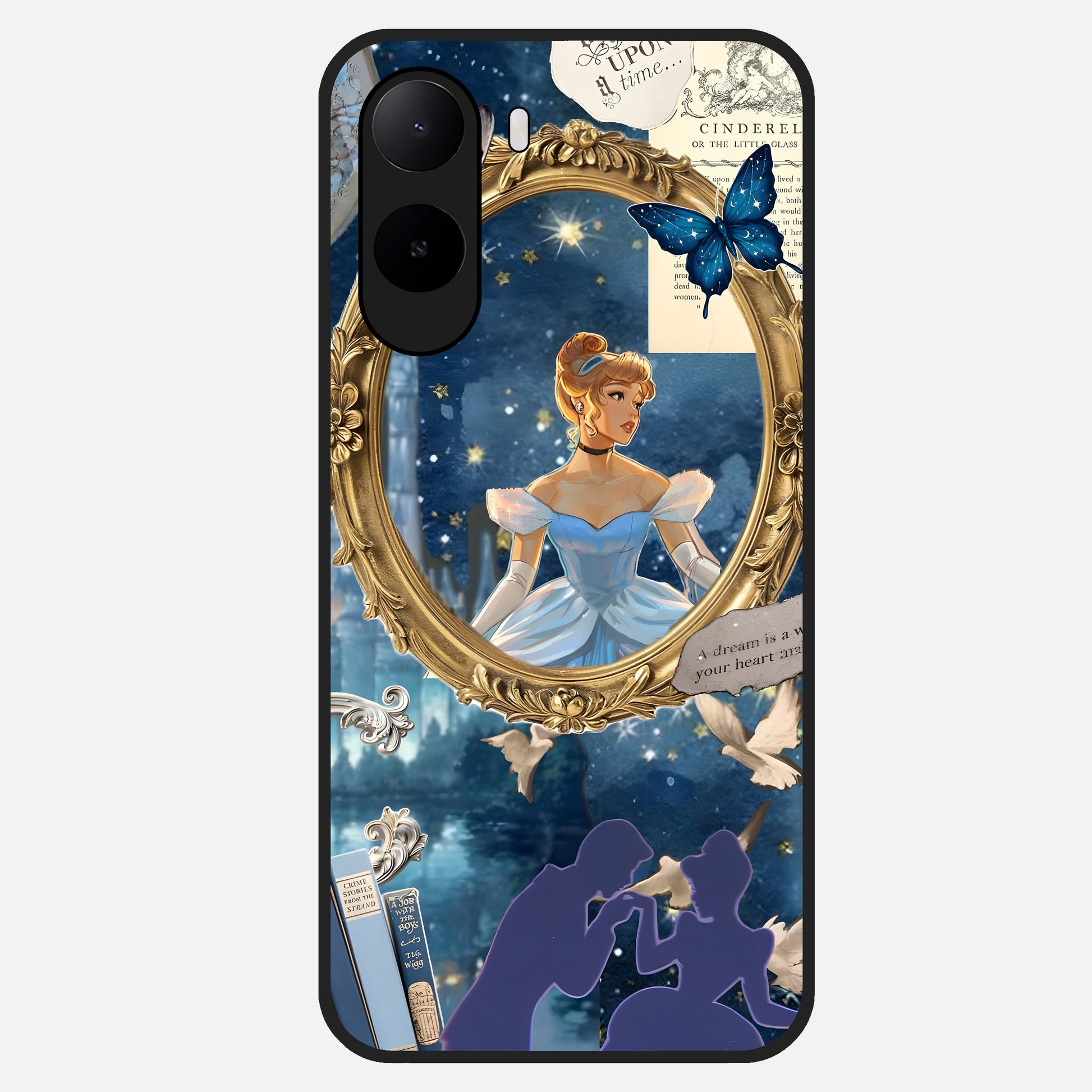  Midnight Queen Glass Case For Poco C85x back cover – full design glossy printed glass finish