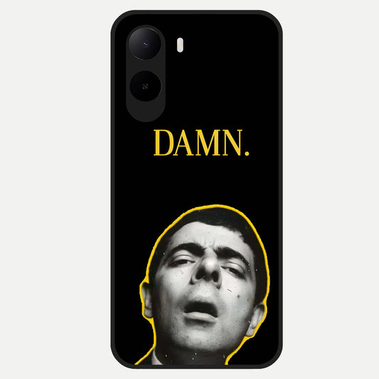  Mr Bean Damn Glass Case For Poco C85x back cover – full design glossy printed glass finish