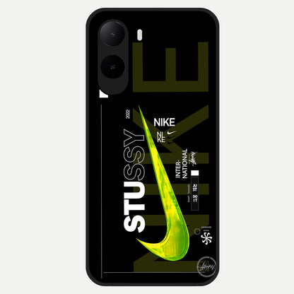  Neon Street Edition Glass Case For Poco C85x back cover – full design glossy printed glass finish